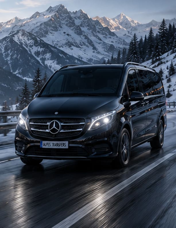 Mercedes Van in Alps